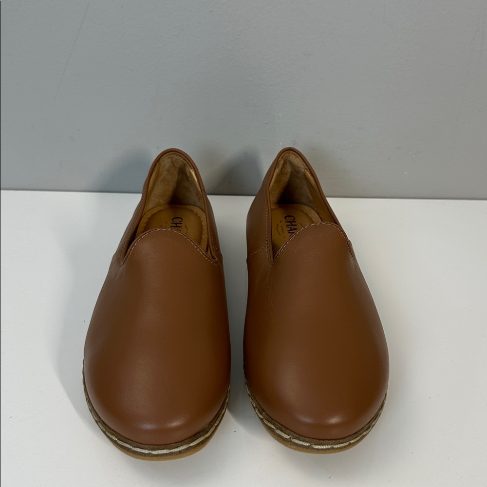 NWOB Charix Camel Leather Loafers Made in Turkey Memory Foam Insoles Size EU 41 - Picture 5 of 14